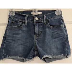 Levi's Cutoff Shorts Sz 25 710 Super Skinny Blue Medium Wash Tight Hottie Sexy